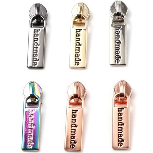 5 PCs Handmade Zipper Sliders For Nylon Zippers Garment Zipper Head Puller Bag Zip Repair Kits DIY Sewing Accessories 3.7x1cm