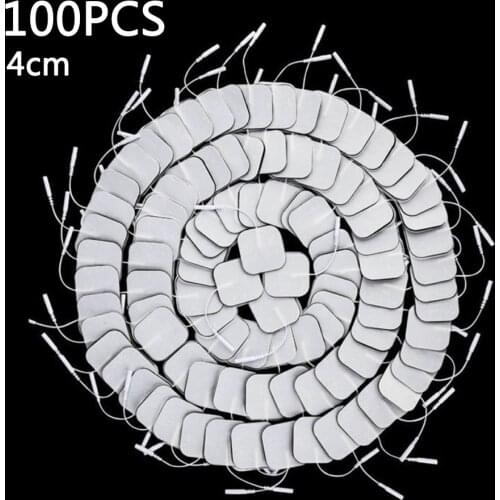 Replacement 2mm Plug For Massager Electrode Pads Reusable Health Care Muscle Stimulator Self Adhesive Therapy Non Woven Fabric