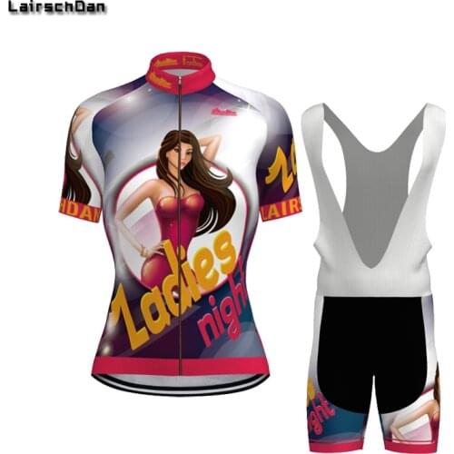 SPTGRVO Funny Cycling Jersey Set Women Summer Bike Clothes Ropa Ciclismo Bicycle Sexy Uniforme Ladies Mountain Bike Jersey Kit