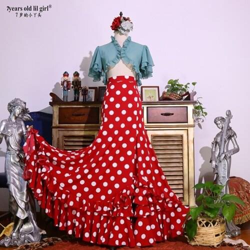 Dance Wear Brand Hot Selling Flamenco Hip Multi - Layer Flounce Skirt DTT52