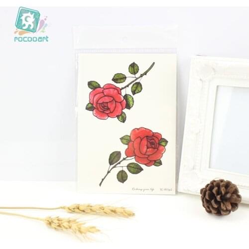 2019 New Arrvial Beauty Tattoo Designs Body Temporary Tattoo sticker Dandelion Rose Flower Fake Tattoo Waterproof Taty On Arm