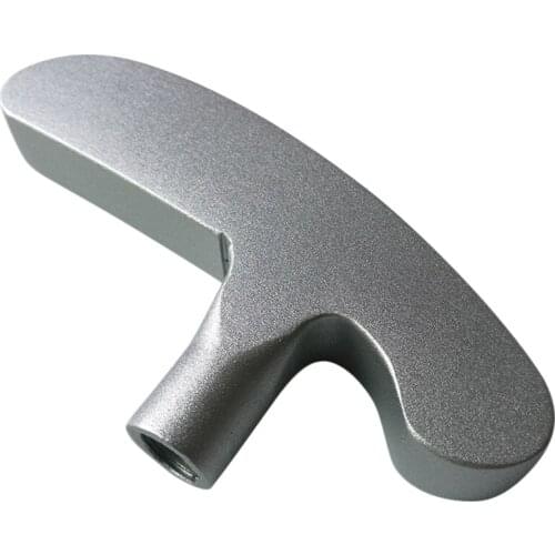 Zinc Alloy Golf Practice Putter Head Silver Head Double Two-Way for Left/Right Handed Golf Training Tool