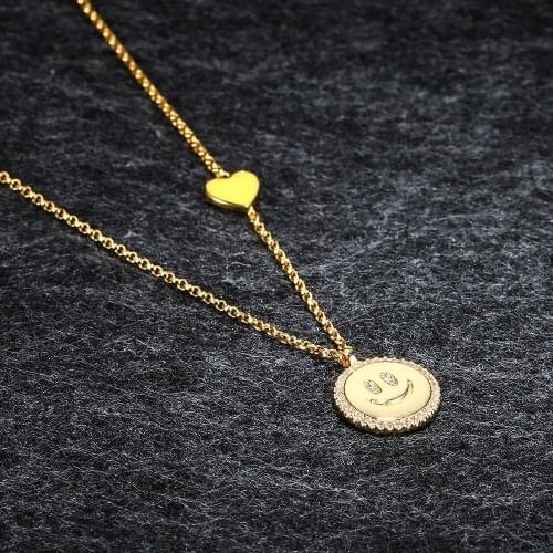 LIDU High Quality 925 Silver Smiley Heart Adjustable Necklace With Stylish And Elegant Monaco Jewelry As A Gift For Friends