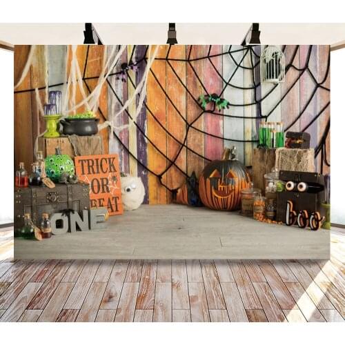 Yeele Birthday Photocall Pumpkin Lantern Spider Web Photography Backdrop Personalized Photographic Backgrounds For Photo Studio