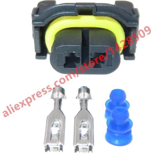 5 Sets 2 Pin Electric Wire Socket Cable Harness Sealed Connector Auto Parts Adapter 2.8 Series Car Headlight Waterproof Plug