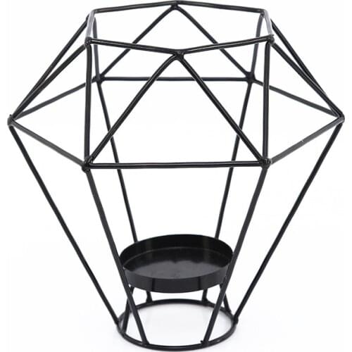 1PC Geometric Candlestick Nordic Minimalist Style Ornaments Wall Sconce Matching Steel Small Tealight Candle Holders MK 038