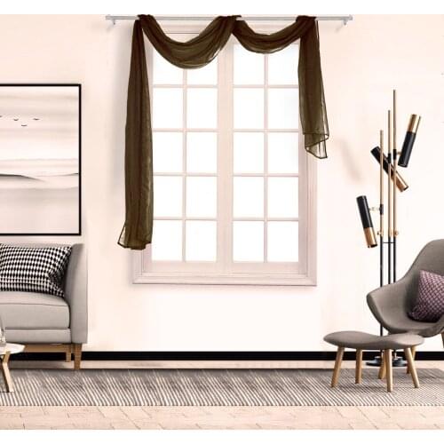 1Pcs Voile Curtain Swags All Colours Pelmet Valance Net Curtains Voile Swag