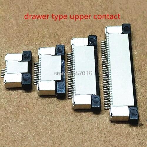 10Pcs FPC Connector socket FFC 0.5MM 40P Drawer upper Contact Type 4/6/8/10/12/14/16/18/20/22/24/30/32/34/40/50/60P