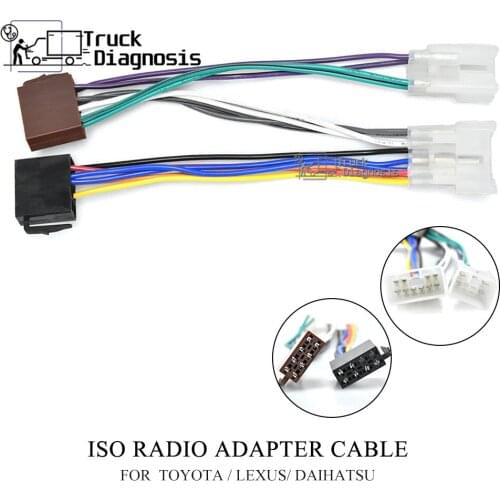 12-022 ISO RADIO ADAPTER CABLE FOR FOR TOYOTA 1984+ LEXUS 1991+ DAIHATSU 1985