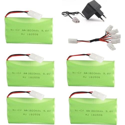 9.6v 1800mAh nicd Battery + USB Charger For Rc toys Car Boat Gun Tank Train Robot ni-cd AA 9.6v Rechargeable Battery Pack