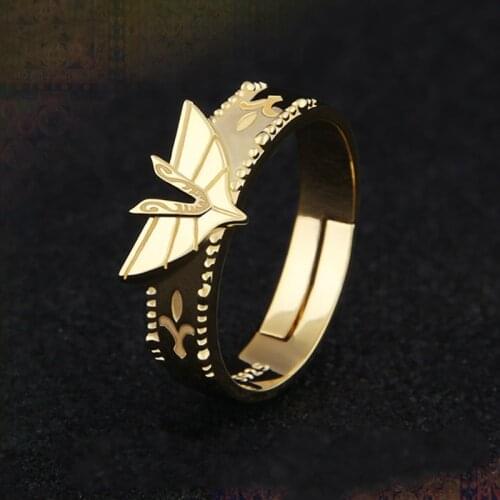 Anime Saint Seiya Shaka Cosplay S925 Sliver Ring Adjustable S925 Sliver Men Women Party Prop Fashion Jewelry Xmas Gift