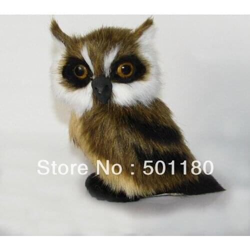 Free shipping owl plastic artificial owl figurines for gift decoration