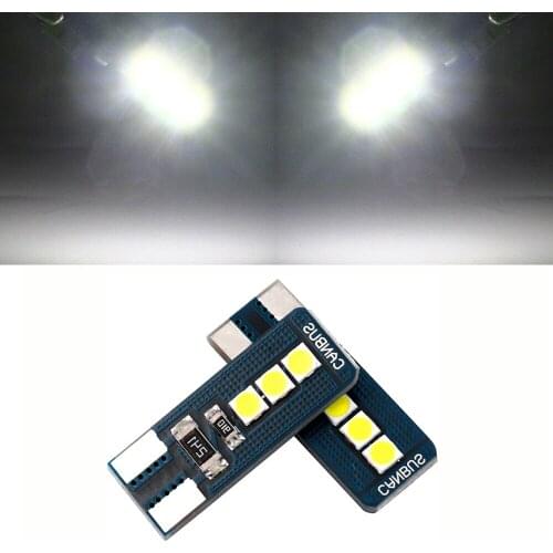 For 10PcsT10 6SMD 3030 Car Door Instrument Lights Dome 12v License Plate Clearance Lights Trunk Lamp Reading Luggage Compartment
