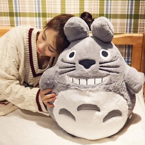 Dorimytrader 75cm Hot New Anime Totoro Pillow Plush Soft Giant 30inches Cartoon Toy Doll 3 Colors Child Present DY61184