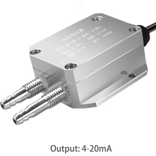 Wind Pressure Transmitter Output Signal 4-20mA Fan Pressure Pipe Micro Differential Pressure Sensor