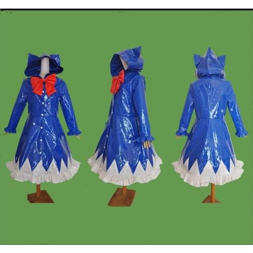Game Touhou Project Cirno Cosplay Costumes Blue Uniform Suit Uniform Dress Adult Unisex Party Role Play Clothing Custom-Make Any