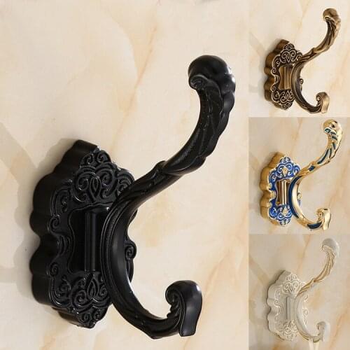 Robe Hooks Metal Towel Hanger Hooks For Clothes Coat Hat Bag Key Hooks Wall Mount Bathroom Accessories Door Towel Hook Holder