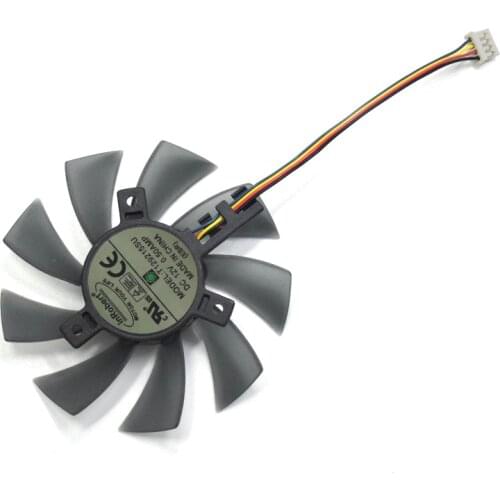 85mm T129215SU 4Pin Two Ball-Bearing Replace For Gigabyte GTX 580 gaming 4gb MSI RX 460 480 580 Video Card 0.5A Cooler Fan