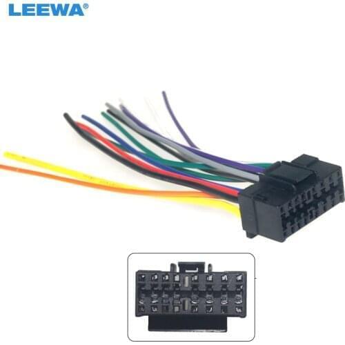 LEEWA 10pcs Car Stereo Radio 16Pin Plug Harness For Sony For JVC Radio Audio Play Auto Adapter Wiring Harness Connector #CA5656
