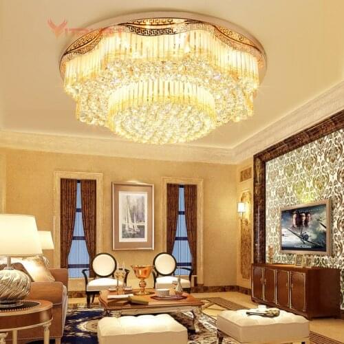 Luxury Modern Crystal Chandelier Lamps Chandeliers Ceiling Surface Mounted Fixtures Living room Dining Bedroom Home Lighting