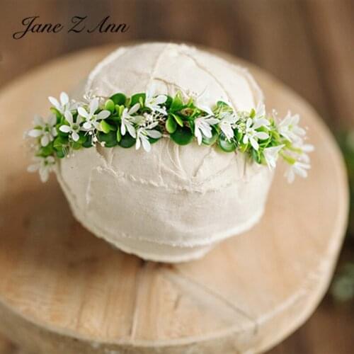 Jane Z Ann Small fresh headdress forest hair wreath headflower baby 0-1 year newborn photography props studio accesssories
