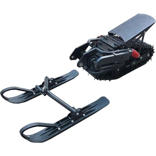 Modification of rubber wheel assembly of snow triangle track sled with accessories of two wheel medium and high cross country