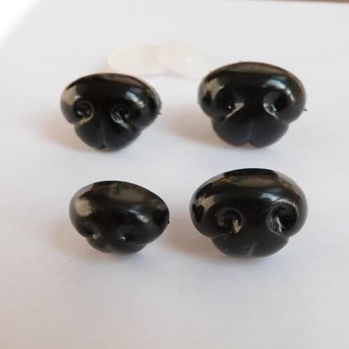 100pcs/lot new 14x18m/15x20mm/17x22mm/18x24mm plastic safety animal dog toy noses with white hard washer for plush doll findings