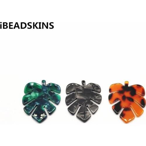 New arrival! 43x35mm 50pcs/lot acetic acid Leaves shape charm for earrings accessories,Earring parts,Jewelry Findings making