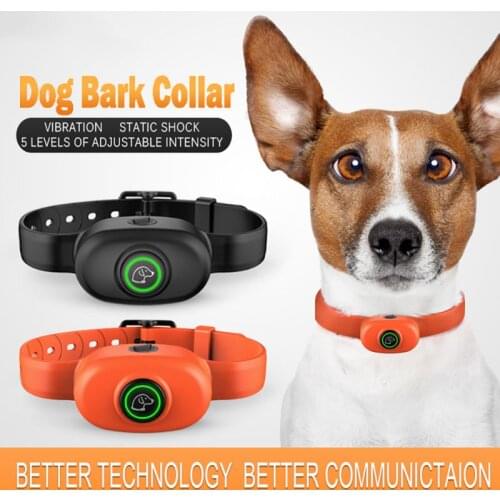 Rechargeable Anti Bark Dog Puppy Pet Training Collar Bark Terminator Stop Electric Shock Pet Supplies New
