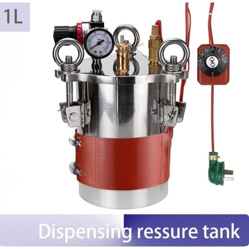 1L Temperature controlled heating pressure barrel Electric heating pressure tank Dispensing plastic bucket