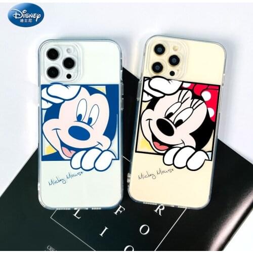 Disney Mickey Mouse Phone Case For iPhone 7/8/ Plus XR XS Max 11 Pro Max 12 promax/12mini Transparent Back Cover zz0623