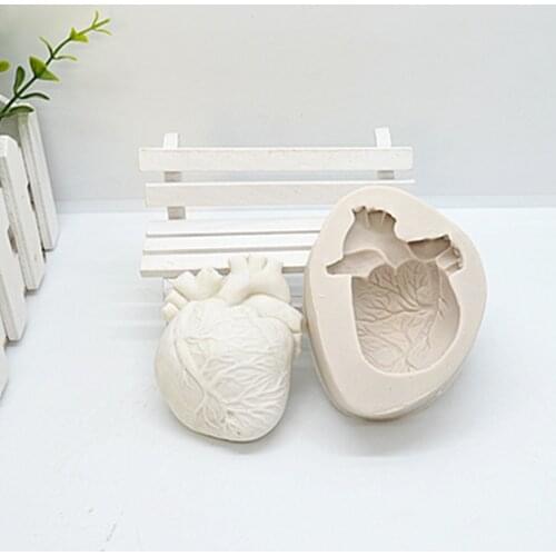 3D Heart Shape Silicone Fondant Resin Sugarcraft Mold For Pastry Cake Decorating Kitchen Tool