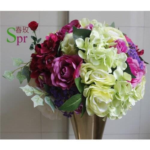 SPR Fashion 10pcs/lot wedding table flower ball table centerpiece bride holding flower wedding backdrop decoratios Free shipping