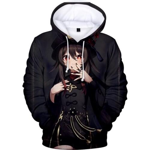 Game Genshin Impact Hoodies Hu Tao Sweatshirts Men Woman Fashion Hooded New Trend Street Casual Clothing Pullovers Tracksuit