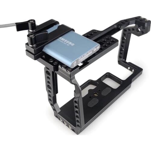 MAGICRIG BMPCC 4K Cage Video Camera Cage with T5 SSD Card Clamp for Blackmagic Pocket Cinema Camera BMPCC 4K /BMPCC 6K