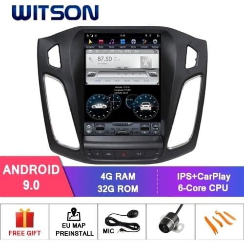 WITSON Android 9.0 TESLA STYLE For FORD FOCUS 2013-2017 4GB 32GB GPS NAVIGATION AUTO STEREO VERTICAL SCREEN+DAB+OBD+TPMS