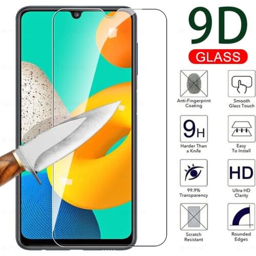 9H Tempered Protector Glass For Samsung Galaxy M32 6.4" On Samsun M 32 32m Samsung32 Phone Clear Transparent Screen Cover Film