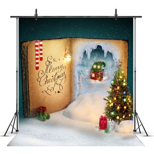 Winter Backdrop for Photography Snow White Christmas Tree Background for photo studio Snowflake newborn HousePhotocall Christmas
