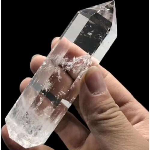 1Pcs Clear Quartz Crystal Point Natural Wand Specimen Reiki Healing Stone
