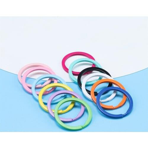 10pc/lot 30mm Round DIY Metal Key Holder Split Rings Unisex Keyring Keychain Jewelry Keyfob Making Accessories Findngs