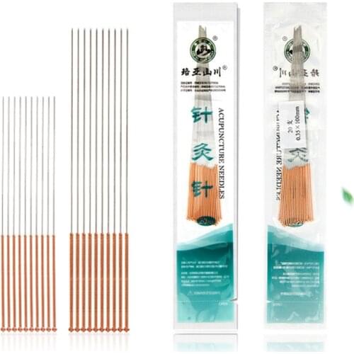 100/125/150/175mm Long Awn Needle Copper Handle Acupuncture Needles Disposable Sterile Length Needle 20PCS