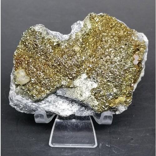 179g Natural pyrite and calcite symbiotic mineral crystal specimen Stones and crystals Rough quartz from China