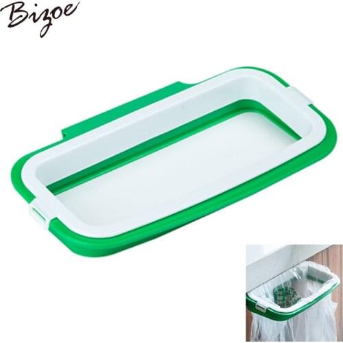 2pcs/lot Cupboard Door Back Trash Rack Storage Garbage/Rubbish Bag Holder Hanging Kitchen Cupboard Cabinet Hanging Trash Rack