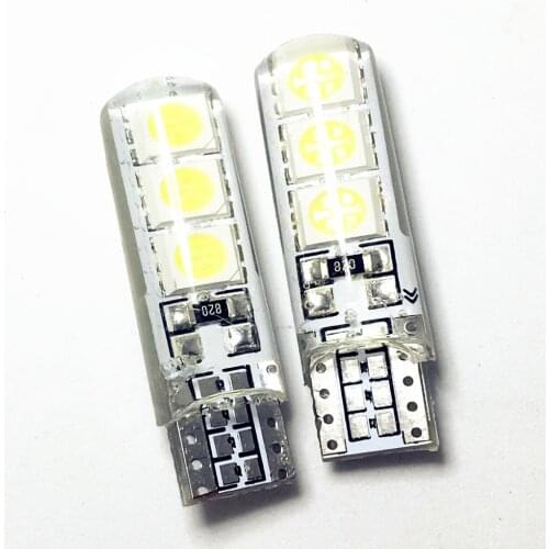 200pcs Wholesale T10 Silicone Case 6 SMD 5630 LED Car Dome Light W5W 194 LED Clearance Lamp 5730 LED Wedge Lamp Parking Bulb 12V