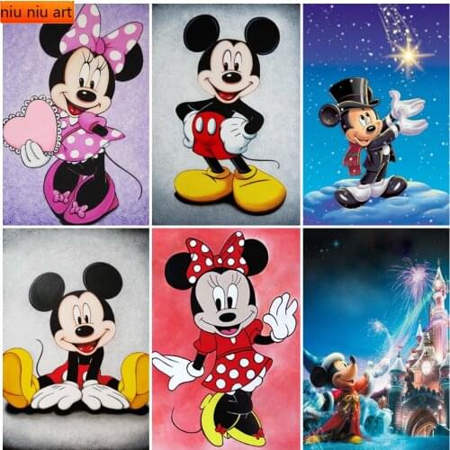 5D Square/round Diamond Painting Disney Mosaic Mickey and Minnie Decoration Diamond Embroidery Cross Stitch Home Decor