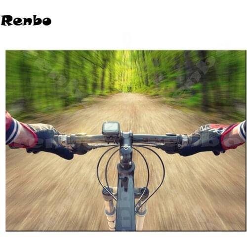 Visual Abstract art 5D DIY Full Diamond Embroidery bicycle Mosaic Diamond Painting Cross stitch Needlework Crafts home decor