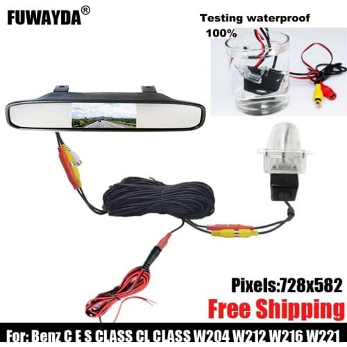 SONY CCD CAR REAR VIEW REVERSE Mirror Image With Guide Line CAMERA FOR Mercedes-Benz C E S CLASS CL CLASS W204 W212 W216 W221