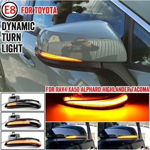 Car Dynamic Led Mirror Turn Signal Light for Toyota RAV4 Xa40 Highlander XU50 Noah Voxy Esquire 2014 2015 2016 2017 2018 Car