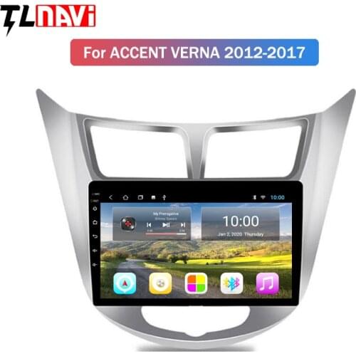 2G RAM 9 Inch Android 9 Car Dvd Gps Player For Hyundai accent Verna 2012-2017 Radio Video Navigation Bt Wifi