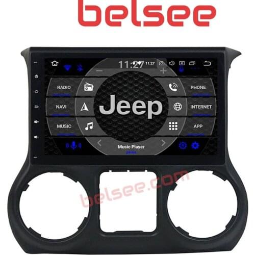 Belsee 10.1 Screen Android 9.0 Auto Head Unit Radio Car Stereo Navigationfor Jeep Wrangler JK 2011 2012 2013 2014 2015 2016 2017